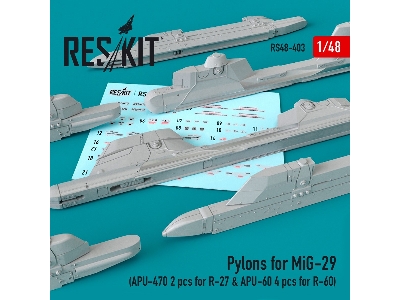 Pylons For Mig-29 Apu-470 2 Pcs For R-27 & Apu-60 2 Pcs For R-60 - zdjęcie 1