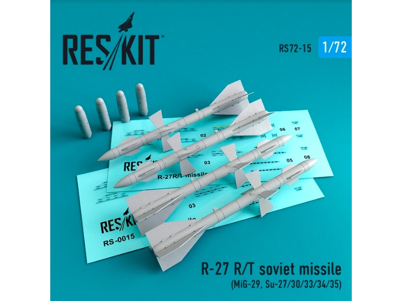 R-27 (R,t) Soviet Missile (4 Pcs) (Mig-29, Su-27/30/32/33/35/37) - zdjęcie 1 R-27 (R,t) Soviet Missile (4 Pcs) (Mig-29, Su-27/30/32/33/35/37) - zdjęcie 1