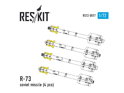 R-73 Soviet Missile (4 Pcs) (Mig-29, Su-27/30/32/33/35/37) - zdjęcie 2