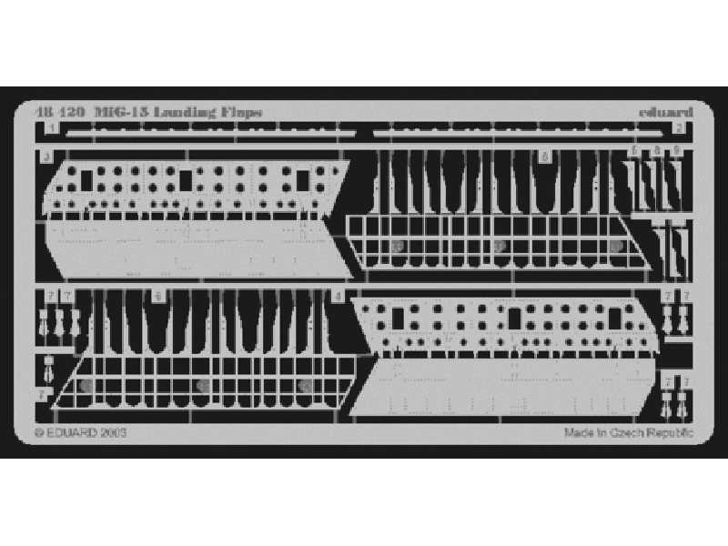  MiG-15 landing flaps 1/48 - Trumpeter - blaszki - zdjęcie 1