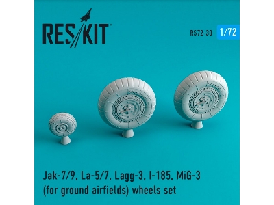 Jak-7/9, La-5/7, Lagg-3, I-185, Mig-3 (For Ground Airfields) Wheels Set - zdjęcie 1