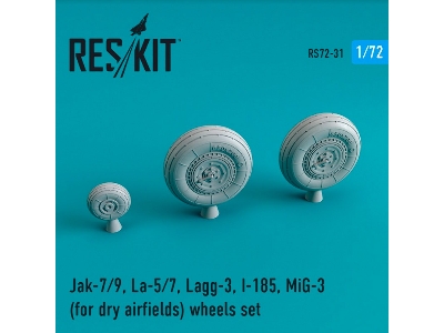 Jak-7/9, La-5/7, Lagg-3, I-185, Mig-3 (For Dry Airfields) Wheels Set - zdjęcie 1