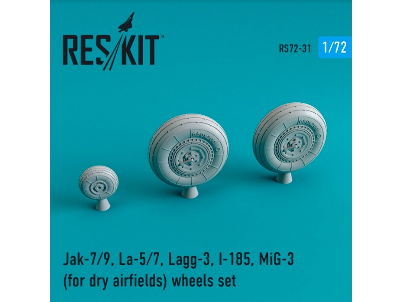 Jak-7/9, La-5/7, Lagg-3, I-185, Mig-3 (For Dry Airfields) Wheels Set - zdjęcie 1 Jak-7/9, La-5/7, Lagg-3, I-185, Mig-3 (For Dry Airfields) Wheels Set - zdjęcie 1
