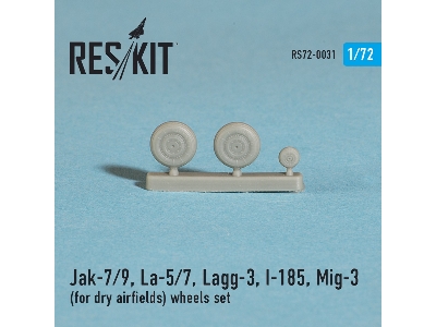 Jak-7/9, La-5/7, Lagg-3, I-185, Mig-3 (For Dry Airfields) Wheels Set - zdjęcie 3