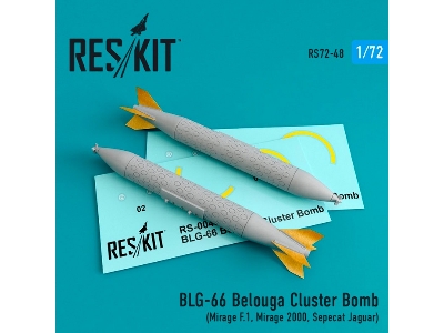 Blg-66 Belouga Cluster Bomb (2 Pcs) (Mirage F.1, Mirage 2000, Sepecat Jaguar) - zdjęcie 1