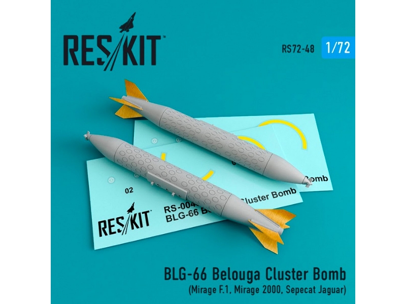 Blg-66 Belouga Cluster Bomb (2 Pcs) (Mirage F.1, Mirage 2000, Sepecat Jaguar) - zdjęcie 1 Blg-66 Belouga Cluster Bomb (2 Pcs) (Mirage F.1, Mirage 2000, Sepecat Jaguar) - zdjęcie 1