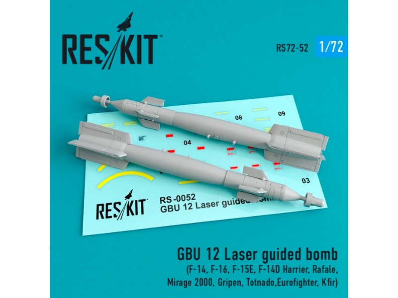 Gbu 12 Bomb (2 Pcs) (F-14, F-16, F-15e, F-14d Harrier, Rafale, Mirage 2000, Gripen, Tornado,eurofighter, Kfir) - zdjęcie 1