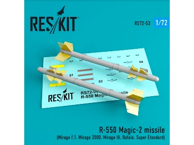 R-550 Magic-2 Missile (4 Pcs) (Mirage F.1, Mirage 2000, Mirage Iii, Rafale, Super Etendard) - zdjęcie 1