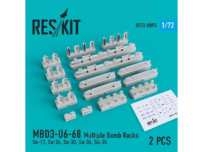 Mbd3-u6-68 Multiple Bomb Racks (Su-17, Su-24, Su-30, Su-34, Su-35) (2 Pcs) - zdjęcie 1