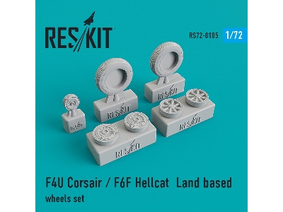 F4u Corsair / F6f Hellcat Land Based Wheels Set - zdjęcie 1
