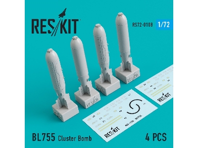 Bl755 Cluster Bomb (4 Pcs) (Jaguar, Harrier, Phantom, Mig-27) - zdjęcie 1