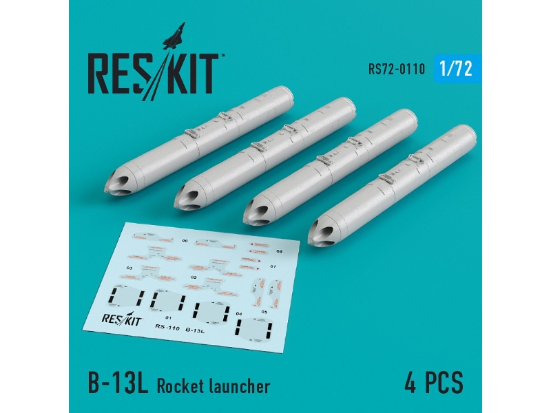 B-13l Rocket Launcher (4 Pcs) (Su-17/24/25/30/34, Mig-27/29, Yak-130) - zdjęcie 1 B-13l Rocket Launcher (4 Pcs) (Su-17/24/25/30/34, Mig-27/29, Yak-130) - zdjęcie 1