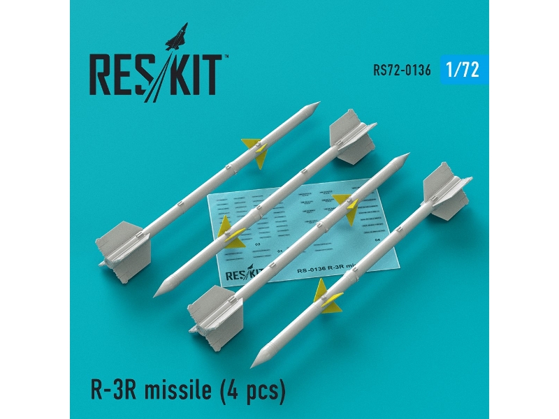 R-3r Missile (4 Pcs) (Mig-21, Mig-23) - zdjęcie 1 R-3r Missile (4 Pcs) (Mig-21, Mig-23) - zdjęcie 1