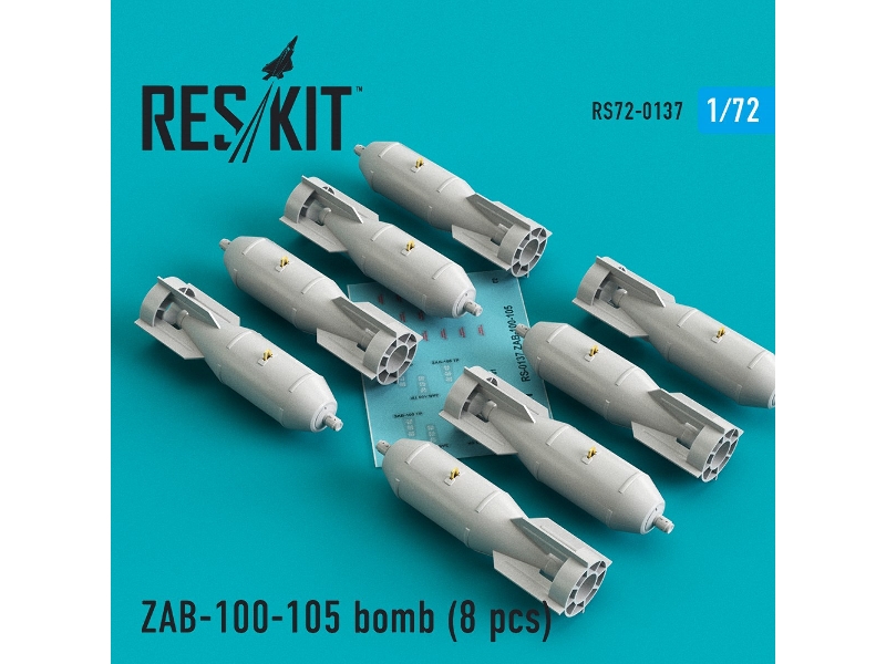 Zab-100-105 Bomb (8 Pcs) (Su-7, Su-17, Su-22, Su-24, Su-25, Su-34, Mig-21, Mig-27) - zdjęcie 1 Zab-100-105 Bomb (8 Pcs) (Su-7, Su-17, Su-22, Su-24, Su-25, Su-34, Mig-21, Mig-27) - zdjęcie 1