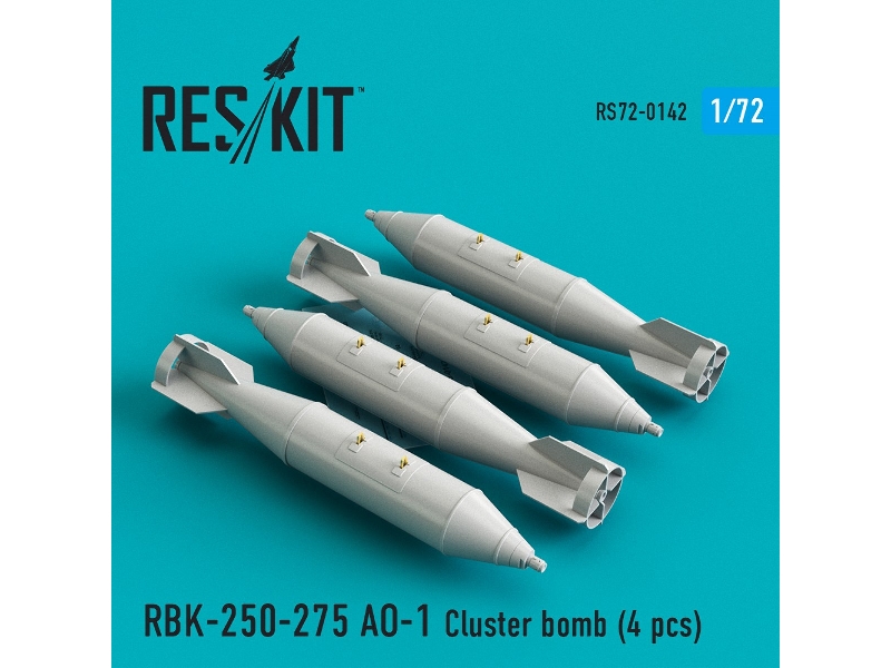Rbk-250-275 Ao-1 Cluster Bomb (4 Pcs) (Su-7, Su-17, Su-22, Su-24, Su-25, Su-34, Mig-21, Mig-27) - zdjęcie 1 Rbk-250-275 Ao-1 Cluster Bomb (4 Pcs) (Su-7, Su-17, Su-22, Su-24, Su-25, Su-34, Mig-21, Mig-27) - zdjęcie 1