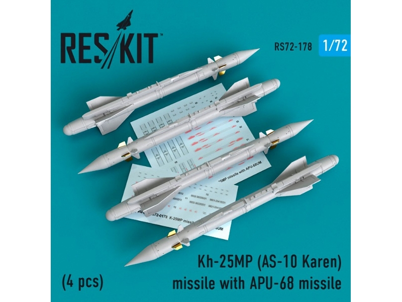 Kh-25mp(As-10 Karen) Missile With Apu-68 (4 Pcs) (Mig-23, Mig-27, Su-17, Su-24, Su-25) - zdjęcie 1 Kh-25mp(As-10 Karen) Missile With Apu-68 (4 Pcs) (Mig-23, Mig-27, Su-17, Su-24, Su-25) - zdjęcie 1