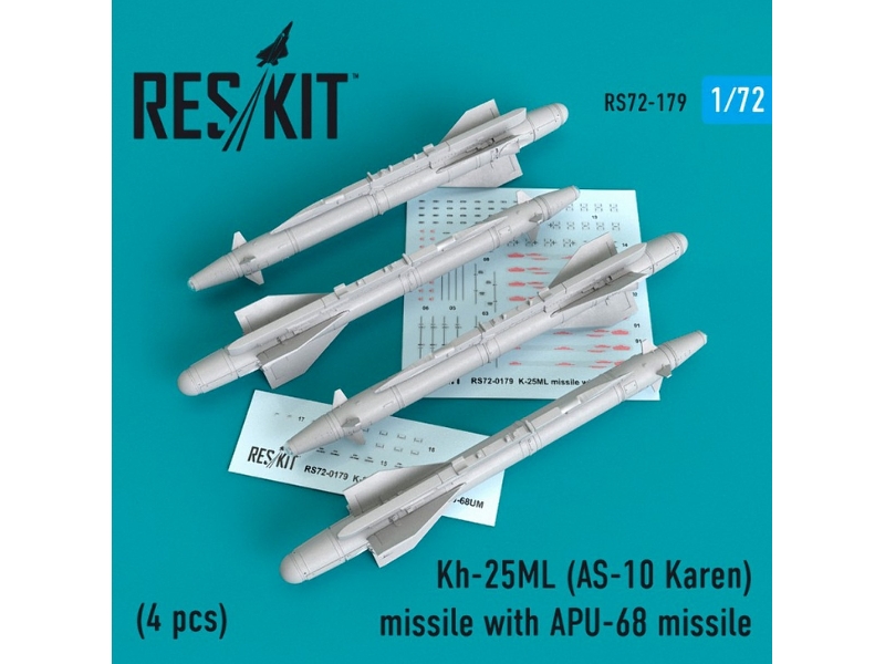 Kh-25ml (As-10 Karen) Missile With Apu-68 (4 Pcs) (Mig-23, Mig-27, Su-17, Su-24, Su-25) - zdjęcie 1 Kh-25ml (As-10 Karen) Missile With Apu-68 (4 Pcs) (Mig-23, Mig-27, Su-17, Su-24, Su-25) - zdjęcie 1