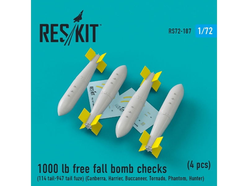 1000 Lb Free Fall Bomb Checks (114 Tail-947 Tail Fuze) (Canberra, Harrier, Buccaneer, Tornado, Phantom, Hunter) (4 Pcs) - zdjęci 1000 Lb Free Fall Bomb Checks (114 Tail-947 Tail Fuze) (Canberra, Harrier, Buccaneer, Tornado, Phantom, Hunter) (4 Pcs) - zdjęci