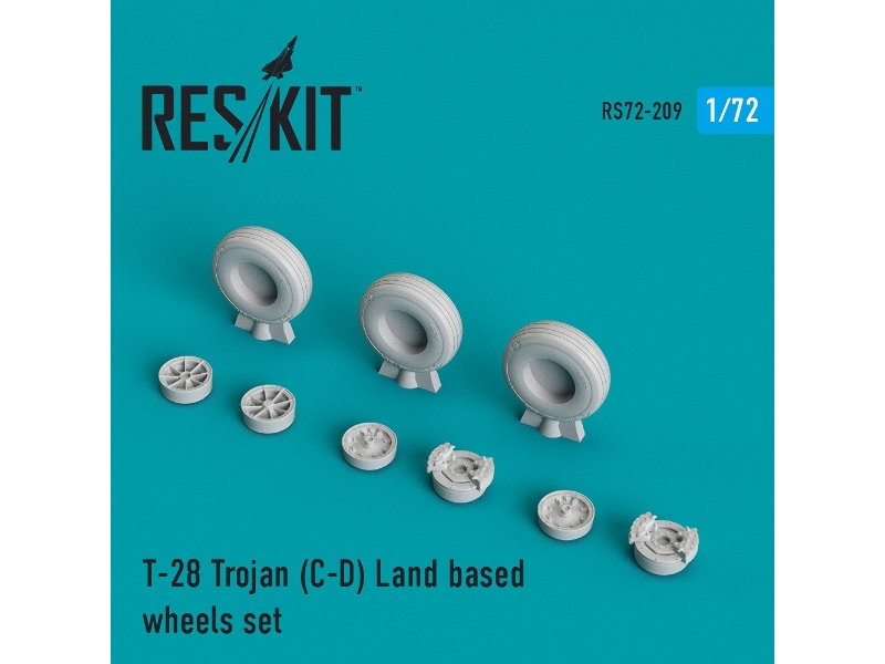 T-28 Trojan (C-d) Land Based Wheels Set - zdjęcie 1 T-28 Trojan (C-d) Land Based Wheels Set - zdjęcie 1
