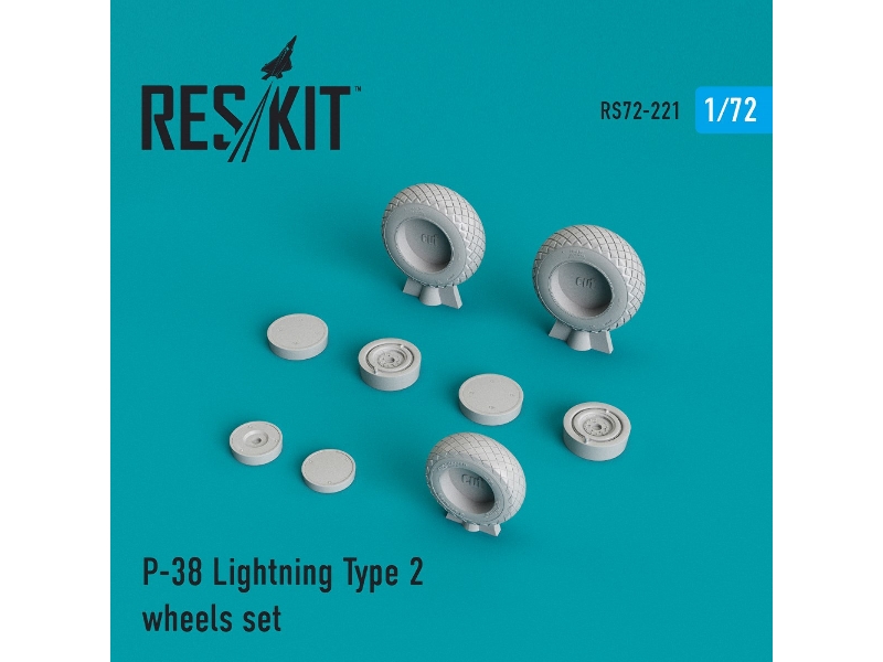P-38 Lightning Type 2 Wheels Set - zdjęcie 1 P-38 Lightning Type 2 Wheels Set - zdjęcie 1