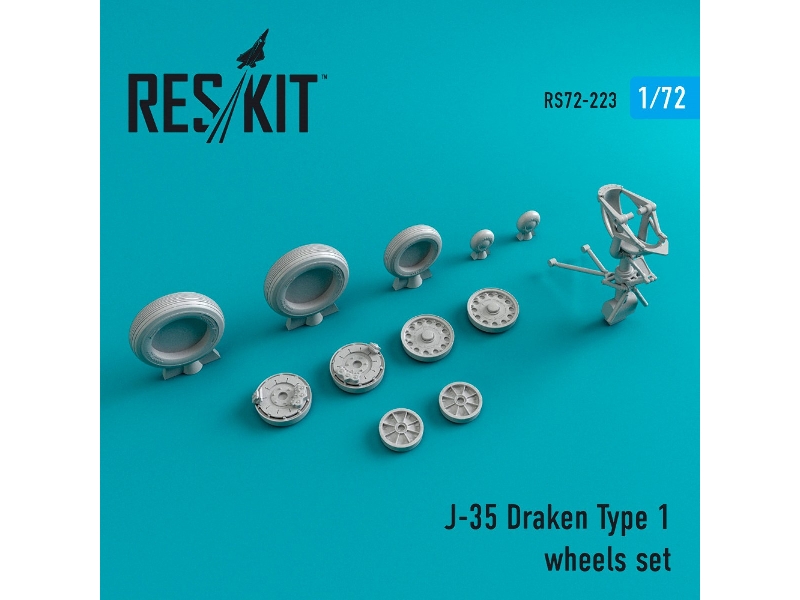 J-35 Draken Type 1 Wheels Set - zdjęcie 1