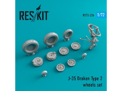 J-35 Draken Type 2 Wheels Set - zdjęcie 1