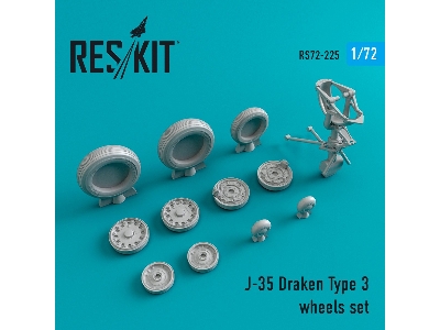 J-35 Draken Type 3 Wheels Set - zdjęcie 1