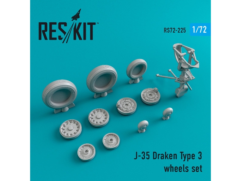 J-35 Draken Type 3 Wheels Set - zdjęcie 1 J-35 Draken Type 3 Wheels Set - zdjęcie 1