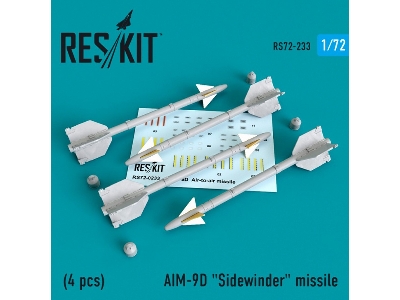 Aim-9d Sidewinder Missile (4 Pcs) A-4, A-6, A-7, F-4, F-8, F-100, F-104, F-105, Mirage Iii, - zdjęcie 1