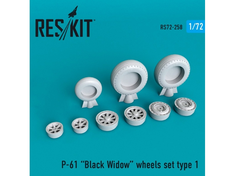 P-61 Black Widow Wheels Set - zdjęcie 1 P-61 Black Widow Wheels Set - zdjęcie 1