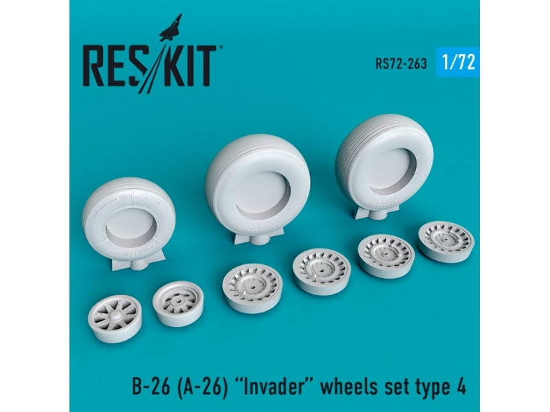 B-26 (A-26) Invader Type 4 Wheels Set - zdjęcie 1 B-26 (A-26) Invader Type 4 Wheels Set - zdjęcie 1