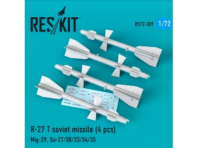 R-27 T Soviet Missile 4 Pcs Mig-29, Su-27/ 30/ 33/ 34/ 35 - zdjęcie 1