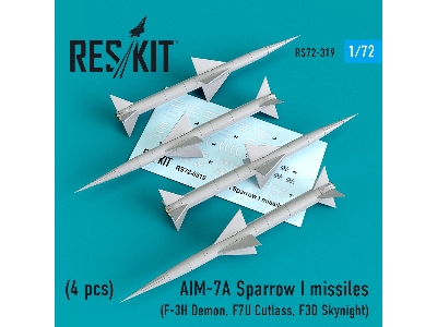 Aim-7a Sparrow I Missiles 4pcs F-3h Demon, F7u Cutlass, F3d Skynight - zdjęcie 1