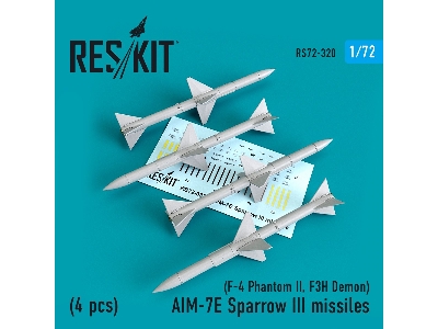 Aim-7e Sparrow Iii Missiles 4pcs F-4 Phantom Ii, F-3h Demon - zdjęcie 1