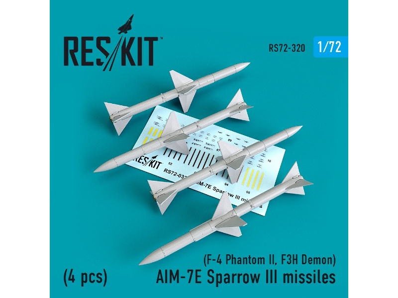 Aim-7e Sparrow Iii Missiles 4pcs F-4 Phantom Ii, F-3h Demon - zdjęcie 1 Aim-7e Sparrow Iii Missiles 4pcs F-4 Phantom Ii, F-3h Demon - zdjęcie 1