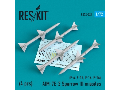 Aim-7e-2 Sparrow Iii Missiles 4pcs F-4, F-15, F-16, F-14 - zdjęcie 1