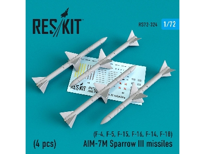 Aim-7m Sparrow Iii Missiles 4pcs F-4, F-5, F-15, F-16, F-14, F-18 - zdjęcie 1