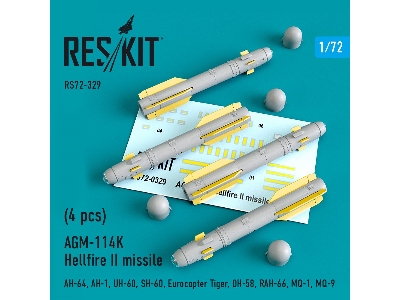 Agm-114k Hellfire Ii Missiles (4 Pcs) (Ah-64, Ah-1, Uh-60, Sh-60, Eurocopter Tiger, Oh-58, Rah-66, Mq-1, Mq-9) - zdjęcie 1