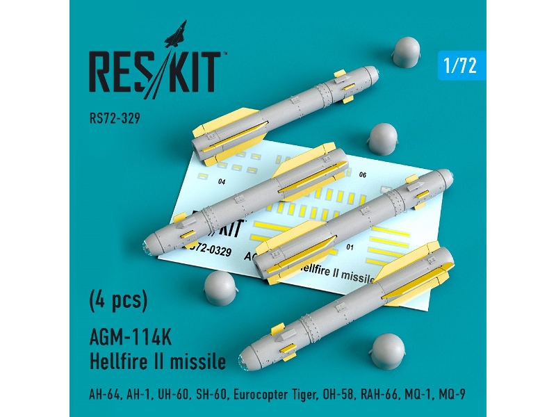 Agm-114k Hellfire Ii Missiles (4 Pcs) (Ah-64, Ah-1, Uh-60, Sh-60, Eurocopter Tiger, Oh-58, Rah-66, Mq-1, Mq-9) - zdjęcie 1 Agm-114k Hellfire Ii Missiles (4 Pcs) (Ah-64, Ah-1, Uh-60, Sh-60, Eurocopter Tiger, Oh-58, Rah-66, Mq-1, Mq-9) - zdjęcie 1