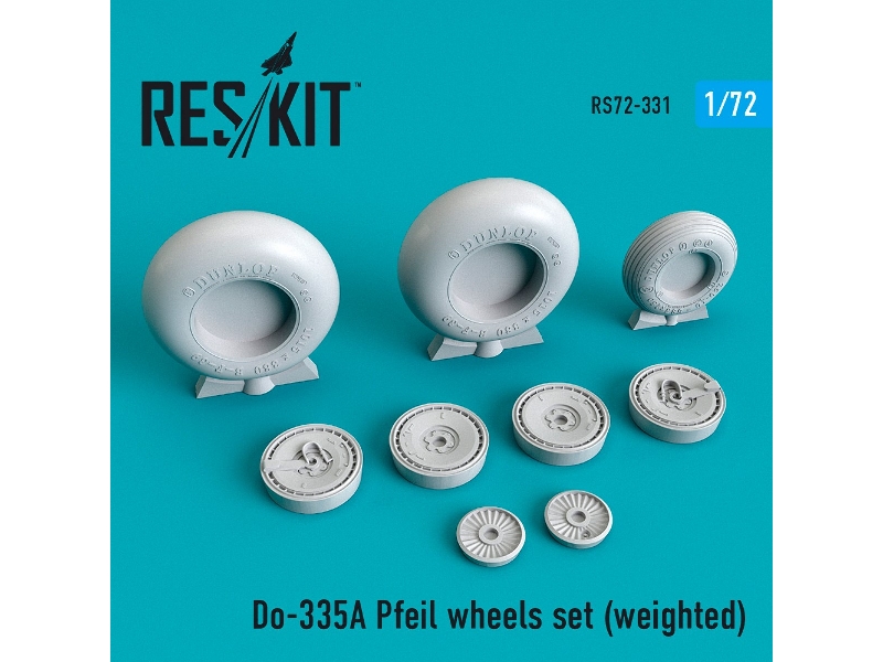 Do-335 A Pfeil Wheels Set Weighted - zdjęcie 1 Do-335 A Pfeil Wheels Set Weighted - zdjęcie 1