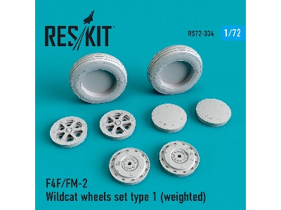 F4f/Fm-2 Wildcat Wheels Set Type 1 Weighted - zdjęcie 1