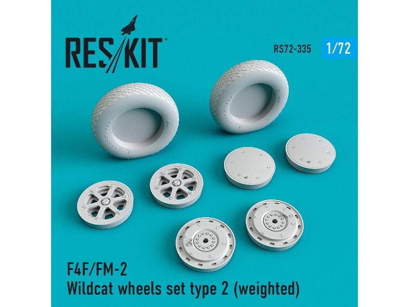F4f/Fm-2 Wildcat Wheels Set Type 2 Weighted - zdjęcie 1