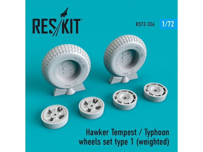 Hawker Tempest/Typhoon Wheels Set Type 1 (Weighted) - zdjęcie 1 Hawker Tempest/Typhoon Wheels Set Type 1 (Weighted) - zdjęcie 1