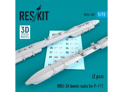 Bru-3a Bomb Racks For F-111 (2 Pcs) (3d Printing) (1/72) - zdjęcie 1
