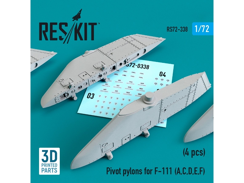 Pivot Pylons For F-111 (A,c,d,e,f) (4 Pcs) (1/72) - zdjęcie 1