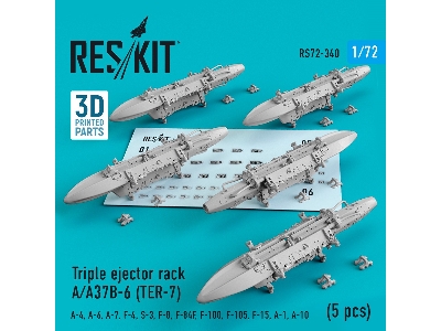 Triple Ejector Rack A/ A37b-6 Ter-7 5 Pcs A-4, A-6, A-7, F-4, S-3, F-8, F-84f, F-100, F-105, F-15, A-1, A-10 - zdjęcie 1