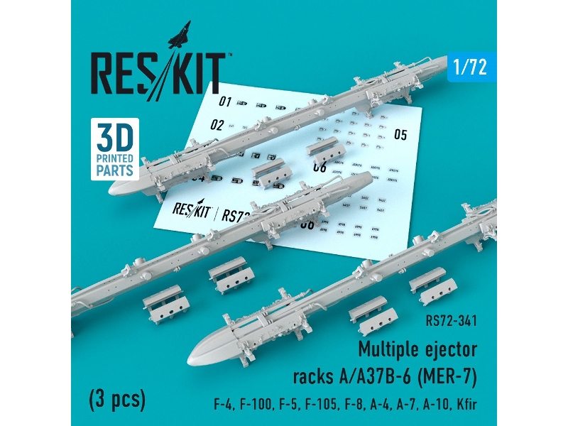 Multiple Ejector Racks A/A37b-6 (Mer-7) (3 Pcs) (F-4, F-100, F-5, F-105, F-8, A-4, A-7, A-10, Kfir) - zdjęcie 1