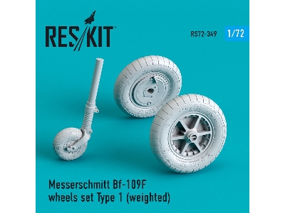 Messerschmitt Bf-109f (G Early) Wheels Set Type 1 (Weighted) - zdjęcie 1