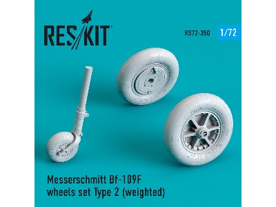 Messerschmitt Bf-109f (G Early) Wheels Set Type 2 (Weighted) - zdjęcie 1