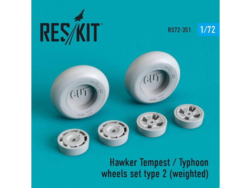 Hawker Tempest/Typhoon Wheels Set Type 2 (Weighted) - zdjęcie 1